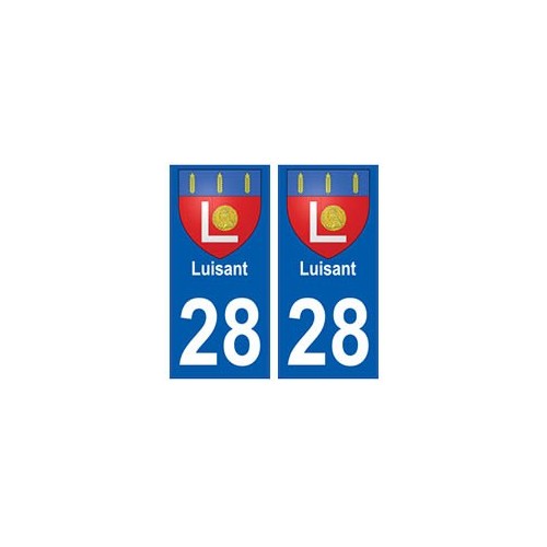 28 Luisant blason stickers ville