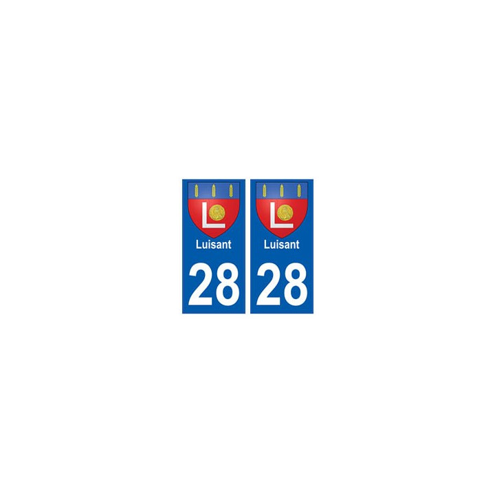 28 Luisant blason stickers ville