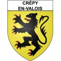 Crépy-en-Valois 60 ville Stickers blason autocollant adhésif