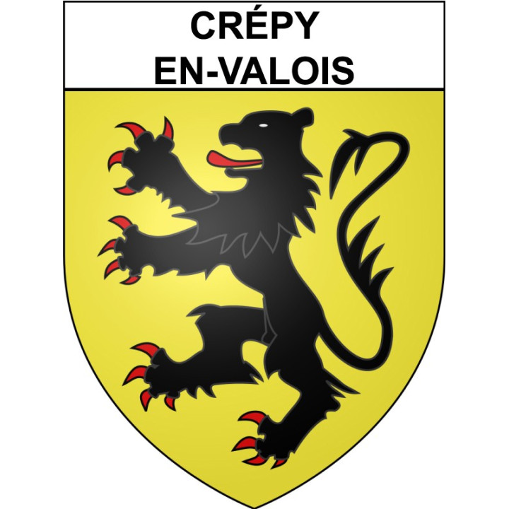Crépy-en-Valois 60 ville Stickers blason autocollant adhésif