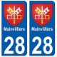 28 Mainvilliers blason stickers ville
