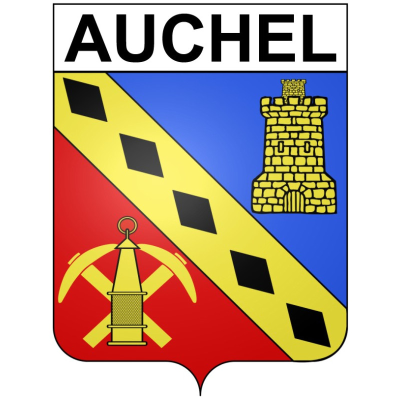 Auchel 62 ville Stickers blason autocollant adhésif