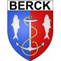 Pegatinas escudo de armas de Berck adhesivo de la etiqueta engomada