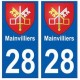28 Mainvilliers blason stickers ville