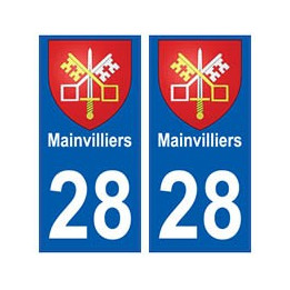 28 Mainvilliers blason stickers ville