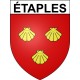 étaples 62 ville Stickers blason autocollant adhésif