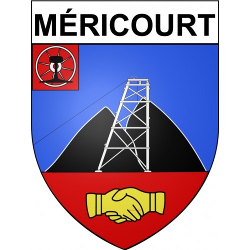 Méricourt 62 ville Stickers blason autocollant adhésif