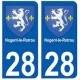 28 Nogent-le-Rotrou blason stickers ville