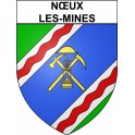 Pegatinas escudo de armas de Nœux-les-Mines adhesivo de la etiqueta engomada