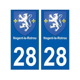 28 Nogent-le-Rotrou blason stickers ville