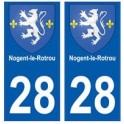 28 Nogent-le-Rotrou blason stickers ville
