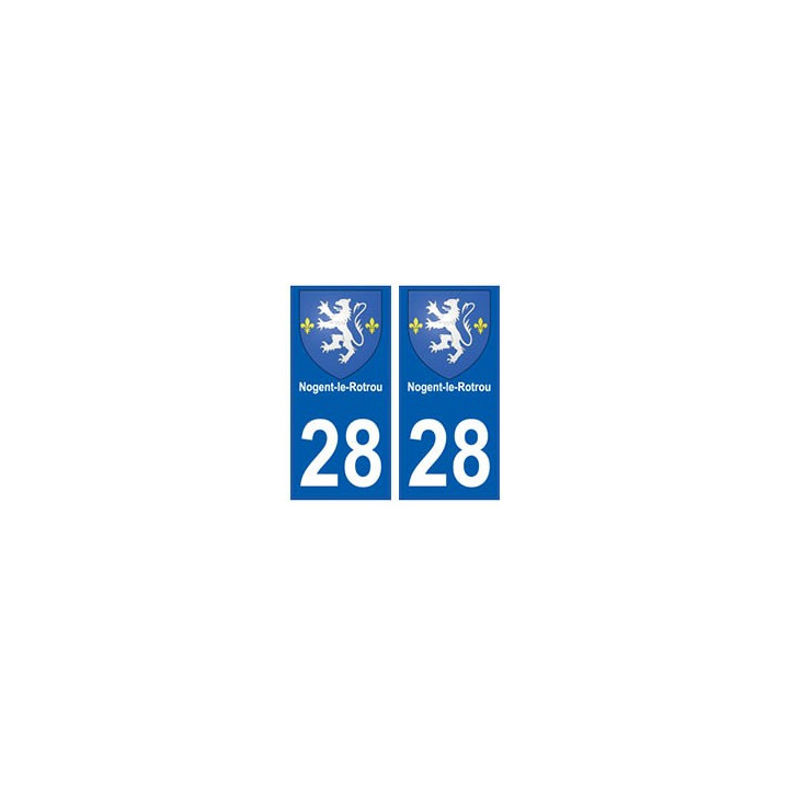 28 Nogent-le-Rotrou blason stickers ville