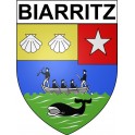 Pegatinas escudo de armas de Biarritz adhesivo de la etiqueta engomada