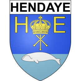 Hendaye 64 ville Stickers blason autocollant adhésif