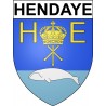 Hendaye 64 ville Stickers blason autocollant adhésif