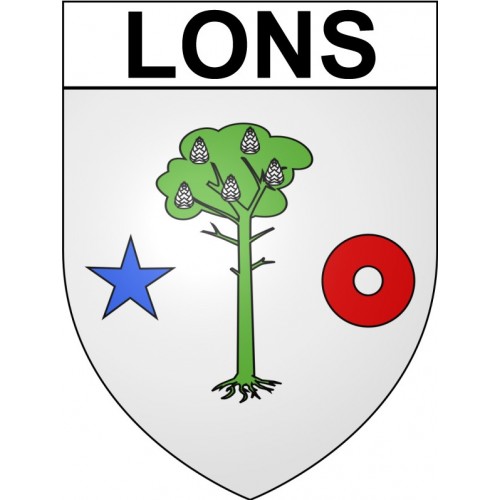 Pegatinas escudo de armas de Anglet adhesivo de la etiqueta engomada