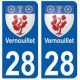 28 Vernouillet blason stickers ville