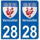 28 Vernouillet blason stickers ville