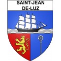 Pegatinas escudo de armas de Saint-Jean-de-Luz adhesivo de la etiqueta engomada