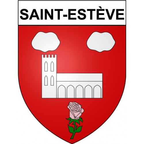 Saint-Estève 66 ville Stickers blason autocollant adhésif