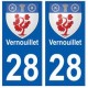 28 Vernouillet blason stickers ville