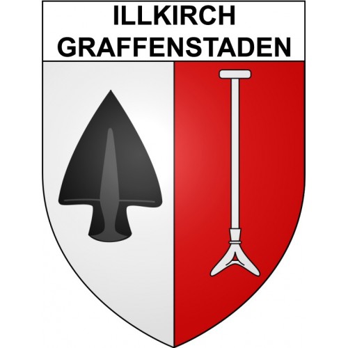 Illkirch-Graffenstaden 67 ville Stickers blason autocollant adhésif