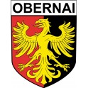 Obernai 67 ville Stickers blason autocollant adhésif