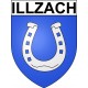 Illzach 68 ville Stickers blason autocollant adhésif