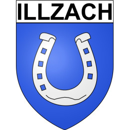 Illzach 68 ville Stickers blason autocollant adhésif