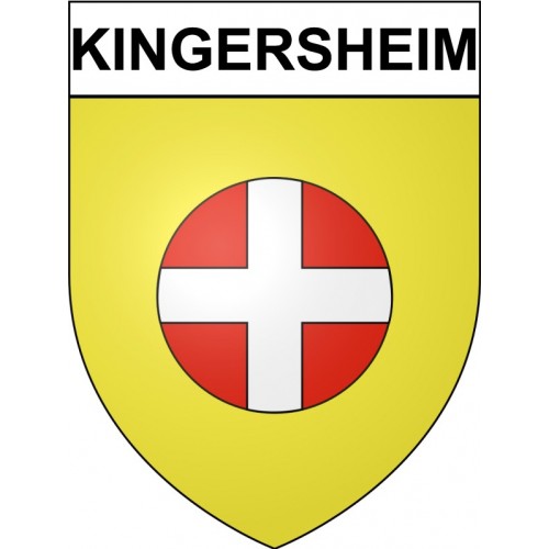 Kingersheim 68 ville Stickers blason autocollant adhésif