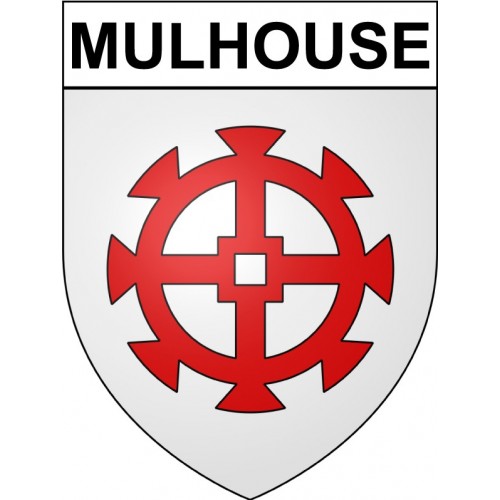 Mulhouse 68 ville Stickers blason autocollant adhésif