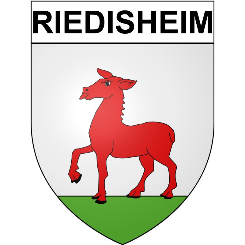 Riedisheim 68 ville Stickers blason autocollant adhésif