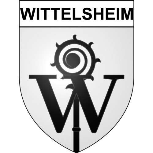 Wittelsheim 68 ville Stickers blason autocollant adhésif