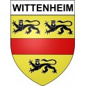 Wittenheim 68 ville Stickers blason autocollant adhésif