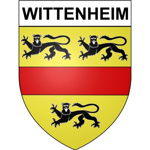 Wittenheim 68 ville Stickers blason autocollant adhésif