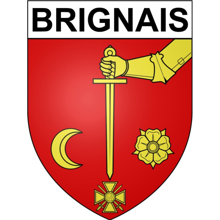 Brignais 69 ville Stickers blason autocollant adhésif