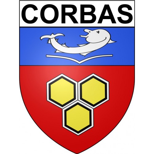 Corbas 69 ville Stickers blason autocollant adhésif