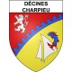 Décines-Charpieu 69 ville Stickers blason autocollant adhésif
