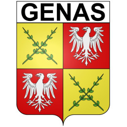 Pegatinas escudo de armas de Anglet adhesivo de la etiqueta engomada