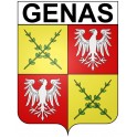 Genas 69 ville Stickers blason autocollant adhésif