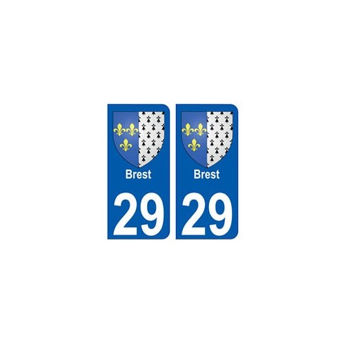 29 Brest blason autocollant plaque stickers ville