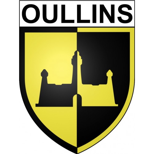 Oullins 69 ville Stickers blason autocollant adhésif