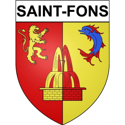 Saint-Fons 69 ville Stickers blason autocollant adhésif