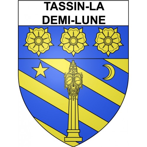 Tassin-la-Demi-Lune 69 ville Stickers blason autocollant adhésif