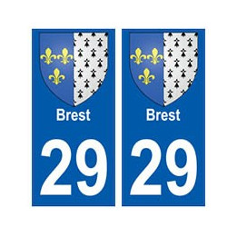 29 Brest blason autocollant plaque stickers ville