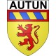 Pegatinas escudo de armas de Autun adhesivo de la etiqueta engomada