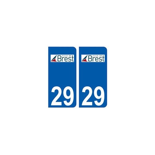 29 Brest logo autocollant plaque stickers ville
