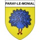 Pegatinas escudo de armas de Paray-le-Monial adhesivo de la etiqueta engomada