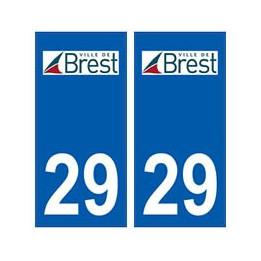 29 Brest logo autocollant plaque stickers ville