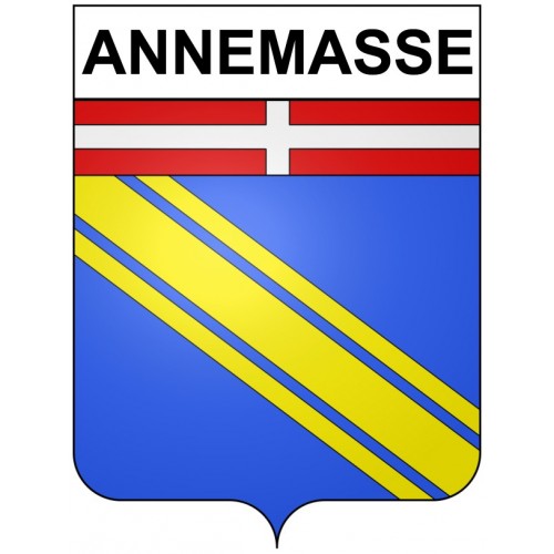 Pegatinas escudo de armas de Annecy adhesivo de la etiqueta engomada